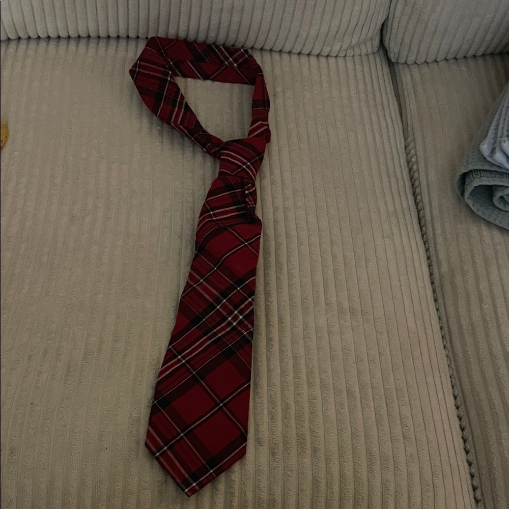 Gymboree Red Plaid Kids Tie